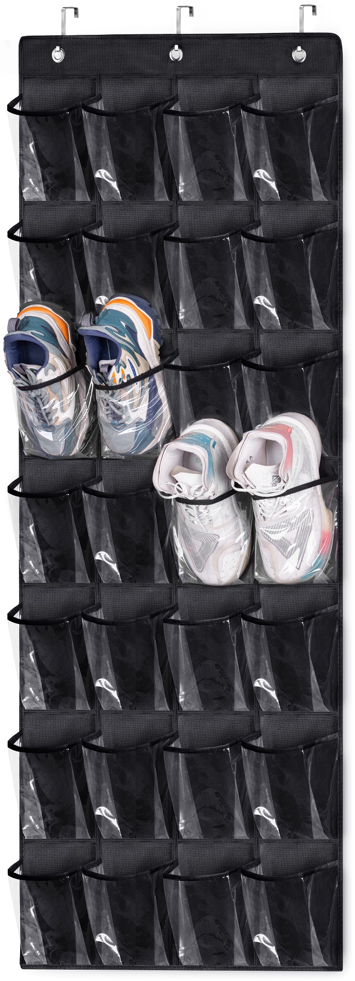 KEETDY Over the Door Shoe Organizer with 8 Deep Pockets, Hanging Shoe Rack  for Closet Hanger Fits 20 Pairs Shoe Holder for Narrow Door Shoe Storage