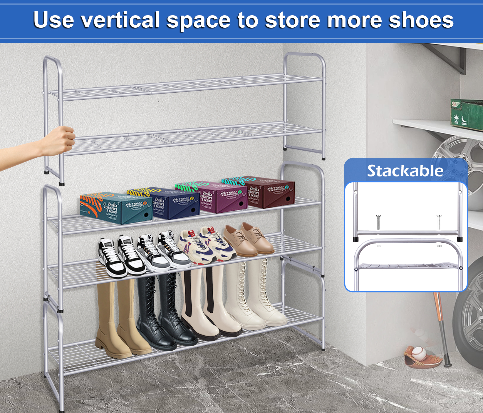  KEETDY Hanging Shoe Organizer to Store 10 Pairs Shoes