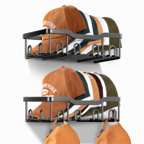 KEETDY Metal Hat Racks for Baseball Caps Wall Hat Organizer Fit 24 Caps Holder