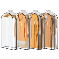 KEETDY 10" Guessted Garment Bags for Hanging Clothes, All Clear 40" Suit Bag