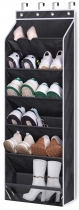 KEETDY Over The Door Shoe Organizer Fit Big Shoes Large Shoe Rack for Door 6 Pockets