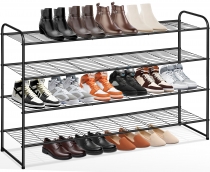 KEETDY 4-Tier Long Shoe Rack for Closet