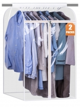 KEETDY 35" Hanging Garment Bags for Closet Storage Large Clear Garment Bags