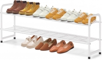 KEETDY 2-Tier Long Shoe Rack for Closet Entryway Shoe Organizer
